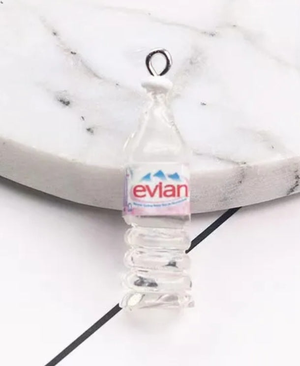 Evian bottle earrings