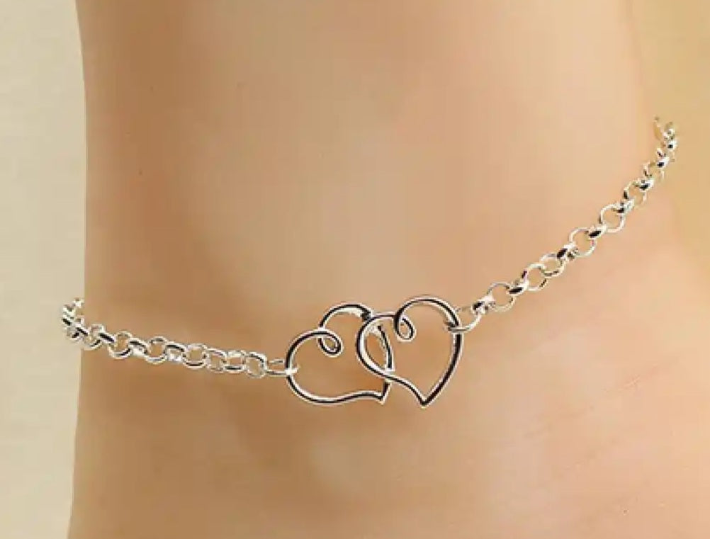 Double heart bracelet