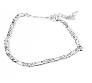 Silver Curb Chain Anklet