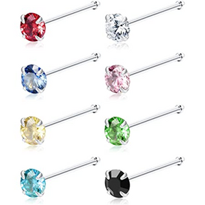 Colourful Crystal Nose Stud