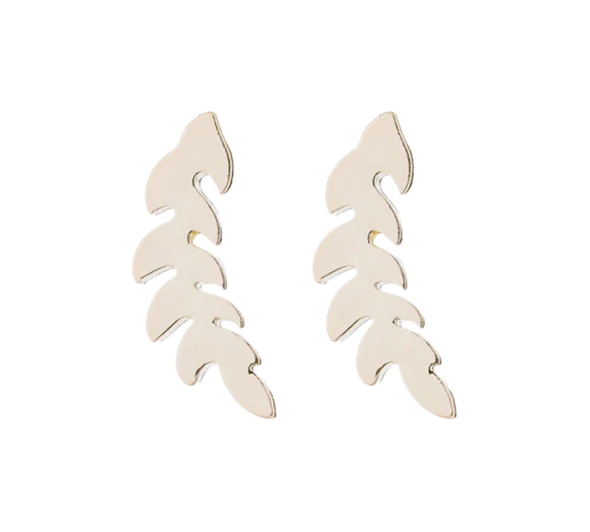 Golden Angel Feather Earrings