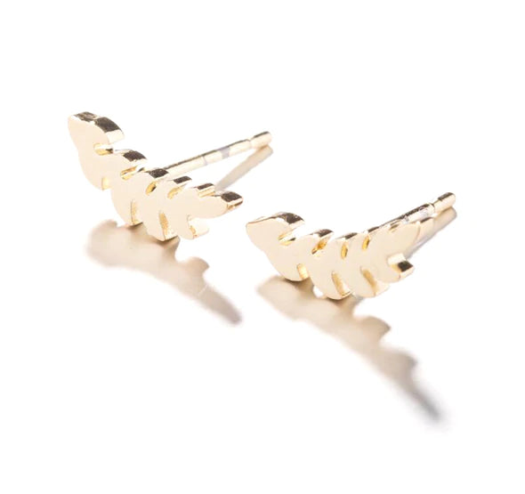 Golden Angel Feather Earrings