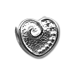 Curly Heart Charm