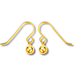 Gold Ball Drop Earrings