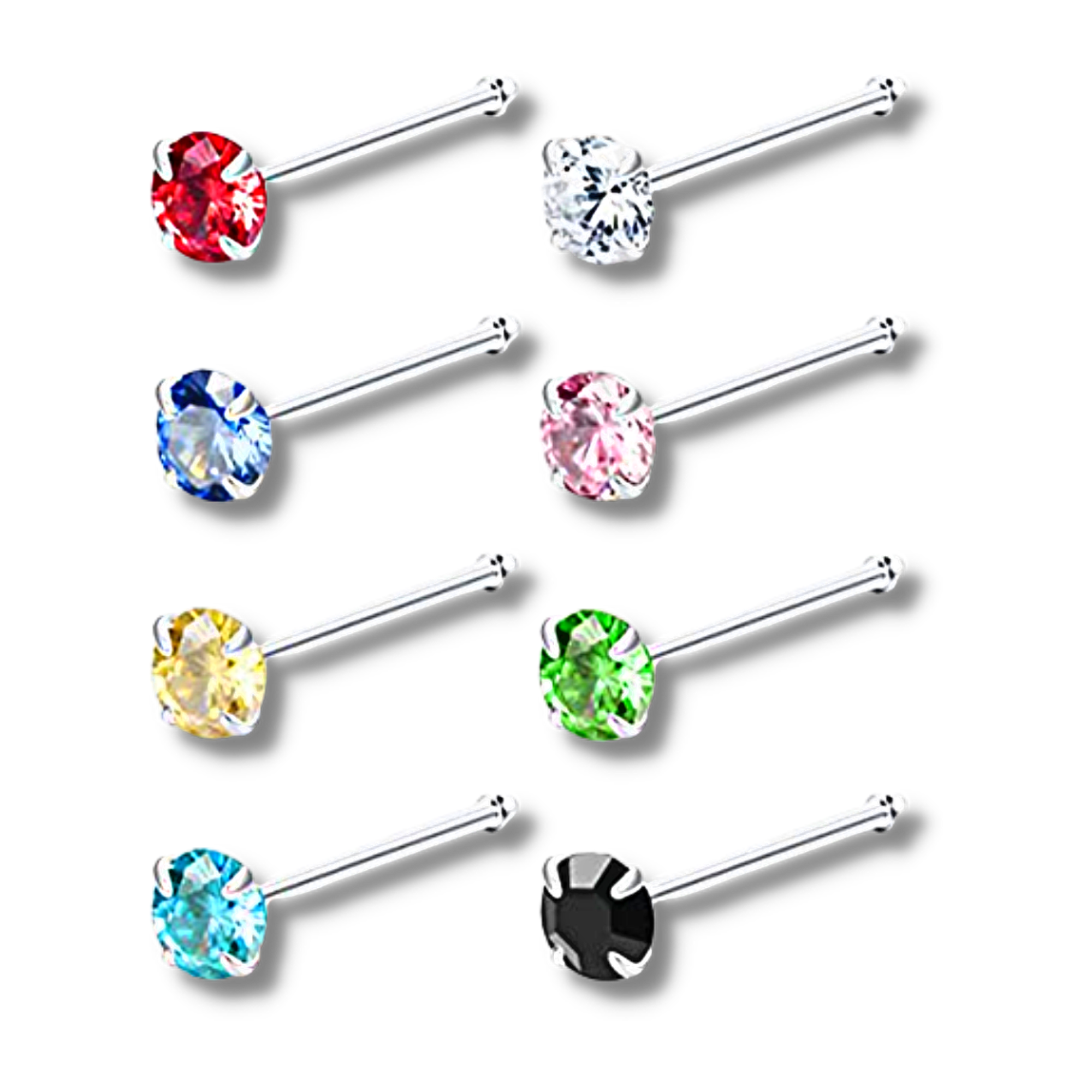 Colourful Crystal Nose Stud