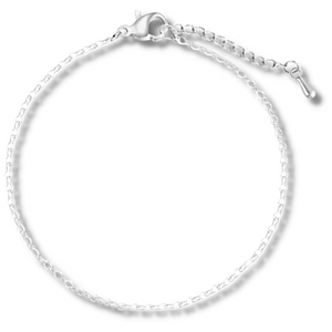 Silver Curb Chain Anklet