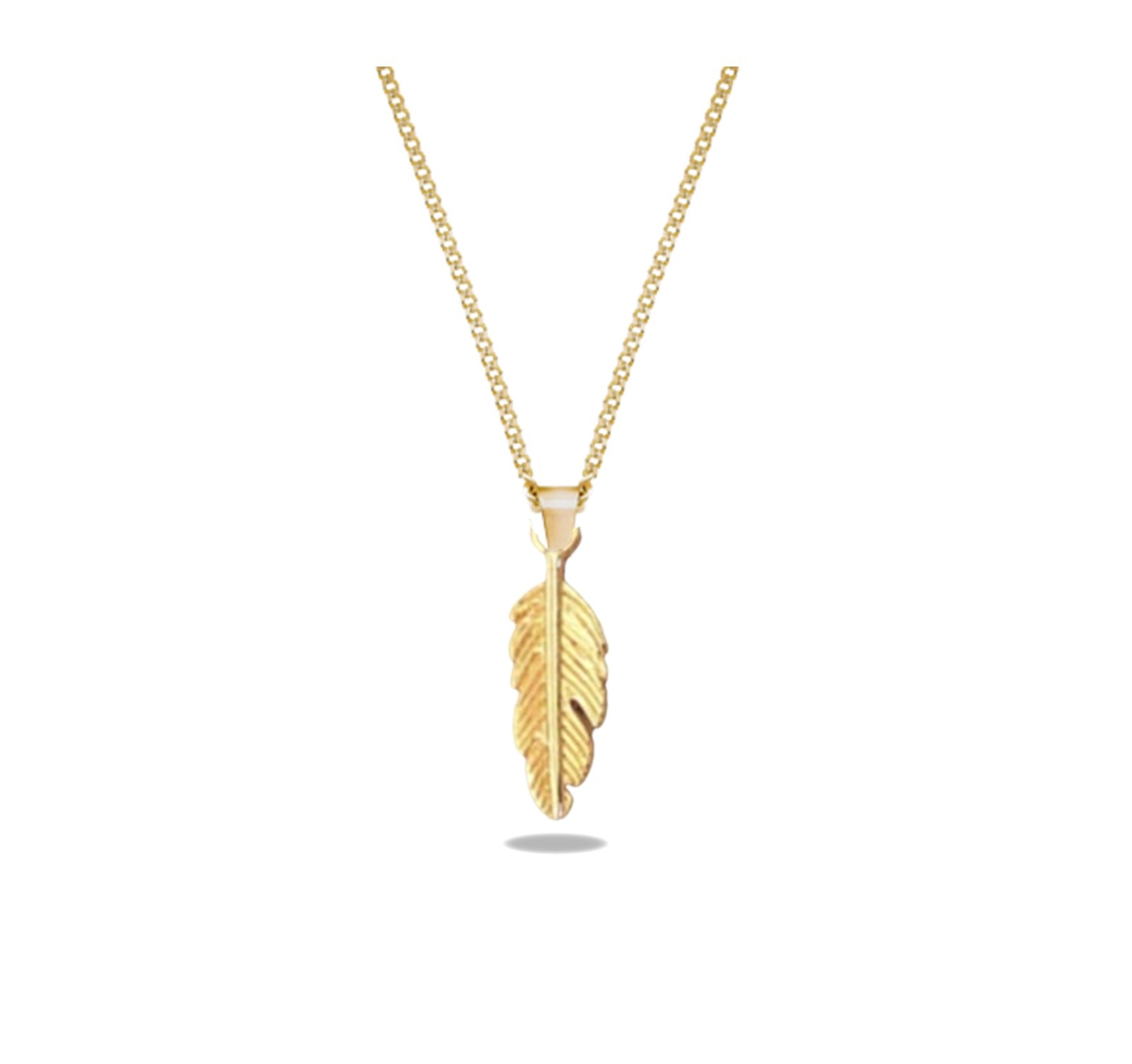 Golden Feather Necklace
