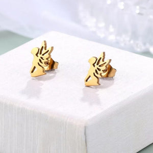 Golden Angel Stud Earrings