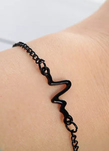 Black Life Line Bracelet